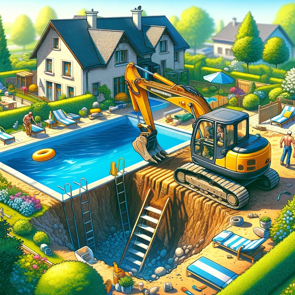 Travaux de construction de piscine